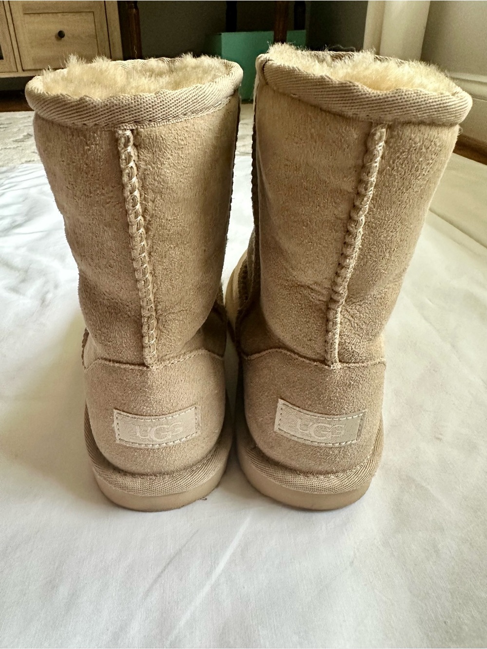 UGG Classic II Kids Short Sheepskin Boots - Sand Color